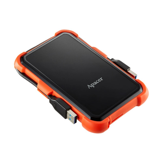Външен твърд диск Apacer Portable Hard Drive AC630 2TB USB 3.2 Gen 1, Military-Grade, Shockproof, Black