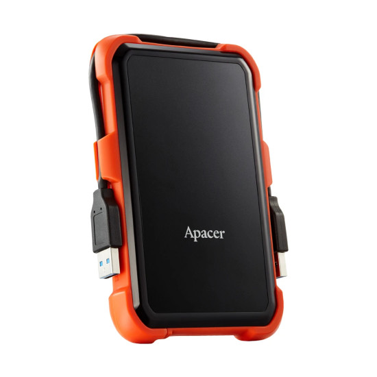 Външен твърд диск Apacer Portable Hard Drive AC630 2TB USB 3.2 Gen 1, Military-Grade, Shockproof, Black