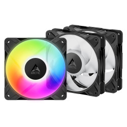 Комплект вентилатори 120 мм, 3000 RPM, 77 CFM, 25 dBA, 4 Pin PWM, 5V ARGB, Black