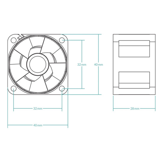 Сървърен вентилатор Arctic Server Fan 40x40x28 Dual Ball - S4028-15K - ACFAN00264A