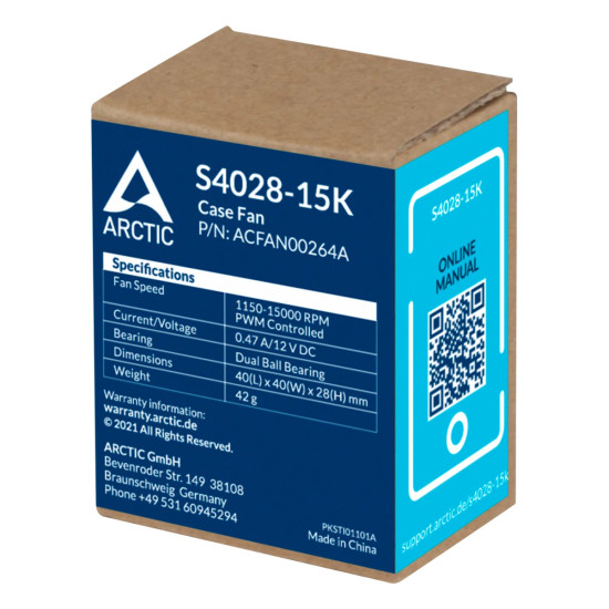 Сървърен вентилатор Arctic Server Fan 40x40x28 Dual Ball - S4028-15K - ACFAN00264A