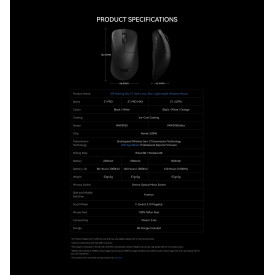 Безжична мишка ATK Wireless Gaming Mouse Z1 ULTRA - 8K, White