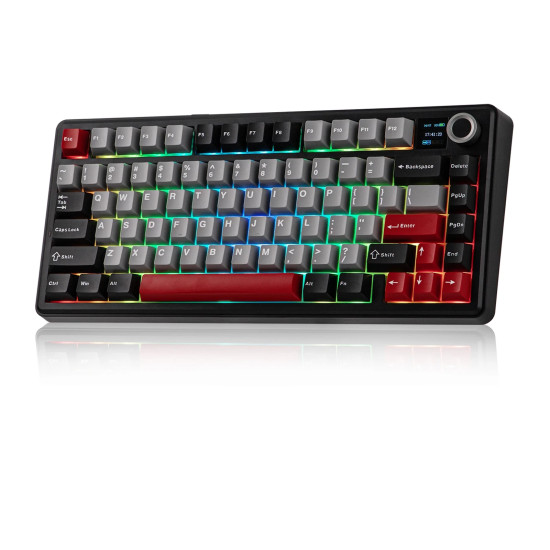 Безжична клавиатура Aula F75 MAX - Reaper Switch [Linear] (English US), Black, Red