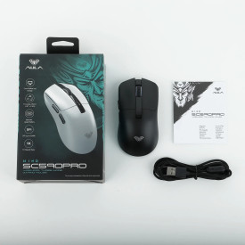 Безжична мишка Aula Wireless Gaming Mouse SC590 PRO - Smart Display, Black