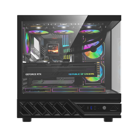 Кутия за компютър Darkflash Case ATX - DS950 Black - 6 x 120 mm Infinity Mirror A-RGB