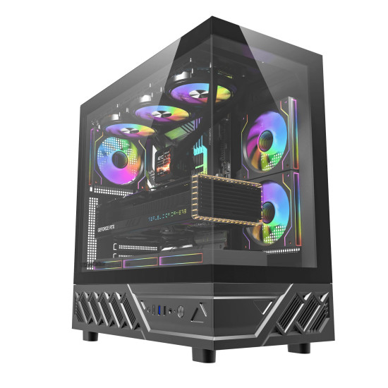 Кутия за компютър Darkflash Case ATX - DS950 Black - 6 x 120 mm Infinity Mirror A-RGB