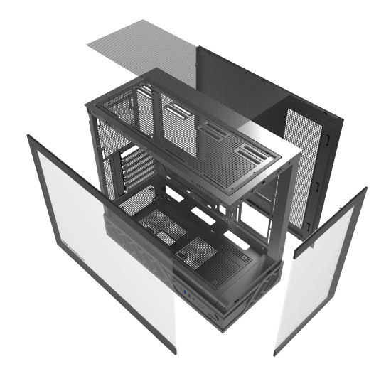 Кутия за компютър Darkflash Case ATX - DS950 Black - 6 x 120 mm Infinity Mirror A-RGB