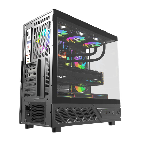 Кутия за компютър Darkflash Case ATX - DS950 Black - 6 x 120 mm Infinity Mirror A-RGB