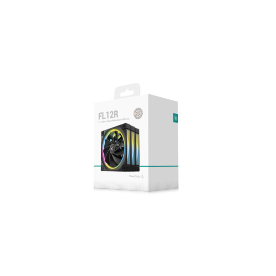 Комплект вентилатори DeepCool Fan Pack 3-in-1 3x120 mm - FL12R Black, Reverse, Addressable RGB