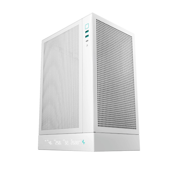 Кутия за компютър DeepCool Case mini-ITX - CH170 DIGITAL White