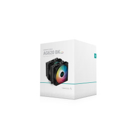 Охладител за процесор DeepCool CPU Cooler AG620 BK - Addressable RGB, Dual-Tower - LGA1700/AM5