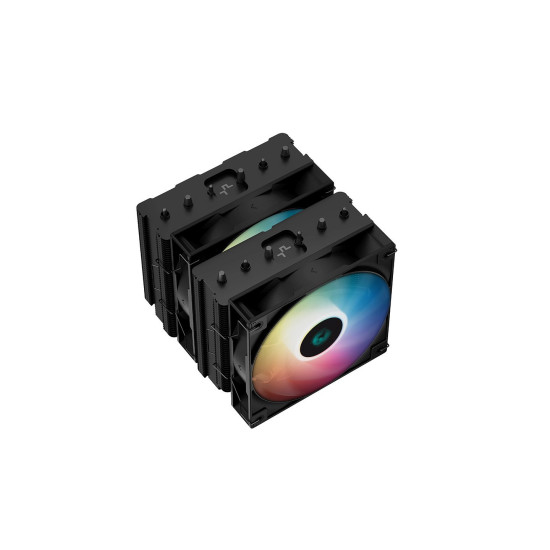 Охладител за процесор DeepCool CPU Cooler AG620 BK - Addressable RGB, Dual-Tower - LGA1700/AM5