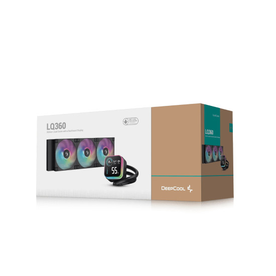 Водно охлаждане DeepCool Water Cooling LQ360 - LCD Screen, A-RGB