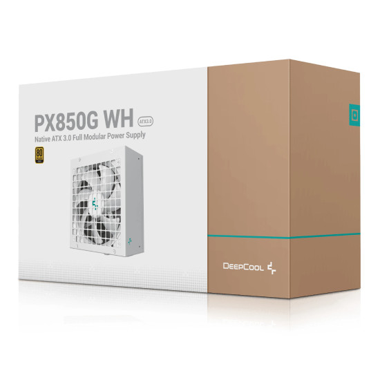 Захранване DeepCool PSU ATX 3.0 850W Gold - PX850-G White