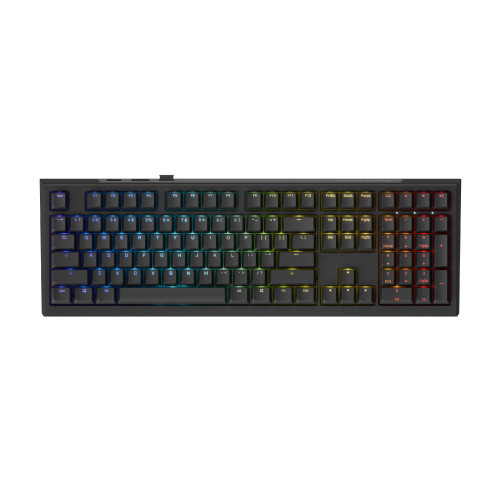 Безжична клавиатура Ducky Professional Gaming Mechanical Keyboard One X Wireless Black - Ducky AI Switches [Linear], Bluetooth, 2.4