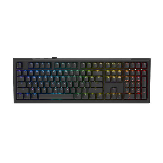 Безжична клавиатура Ducky Professional Gaming Mechanical Keyboard One X Wireless Black - Ducky AI Switches [Linear], Bluetooth, 2.4