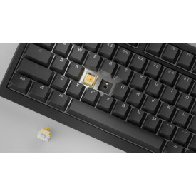 Безжична клавиатура Ducky Professional Gaming Mechanical Keyboard One X Wireless Black - Ducky AI Switches [Linear], Bluetooth, 2.4