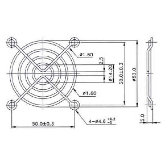 Решетка за вентилатор Evercool Fan Grill Metal - 60mm