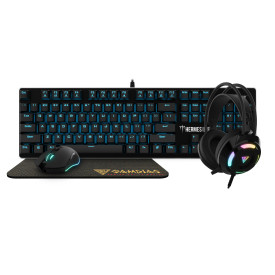 Геймърски комплект Gamdias Gaming COMBO Mechanical HERMES E1B 4-in-1 - Keyboard, Mouse, Headset, Mousepad