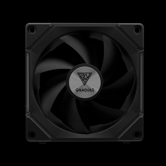 Комплект вентилатори Gamdias Fan Pack 3-in-1 3x120mm - AEOLUS P2-1203, Swappable Fan Blades (Reverse Fan Blades Included), Daisy-Chain, Infinity Mirror, A-RGB