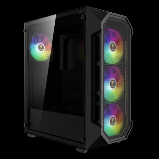 Кутия за компютър Gamdias Case ATX - AURA GC1 Elite - Mesh, RGB, Tempered Glass