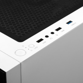 Кутия за компютър Gamdias Case ATX - TALOS E3 White - aRGB, Tempered Glass