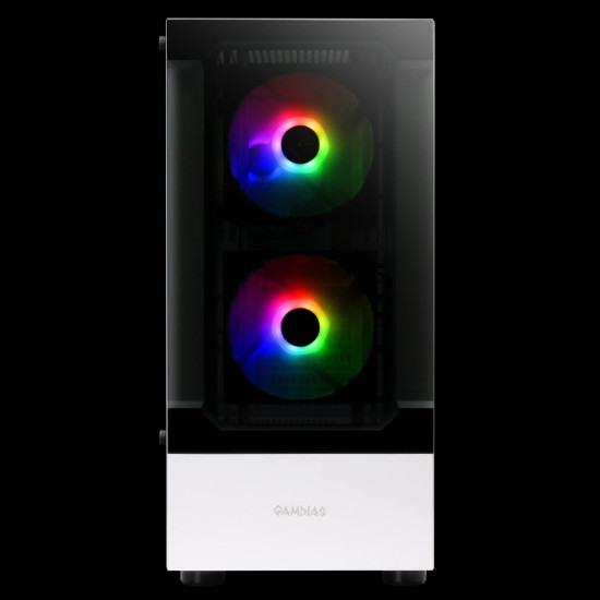 Кутия за компютър Gamdias Case ATX - TALOS E3 White - aRGB, Tempered Glass