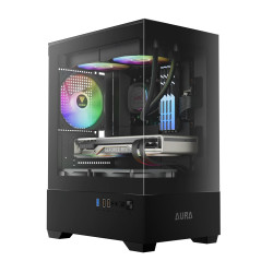 Кутия за компютър Gamdias Case mATX - AURA GC9M - 3 x 120 mm A-RGB, Tempered Glass