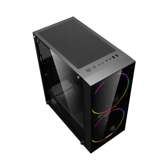 Кутия за компютър Gamemax Case EATX - Black Hole - Addressable RGB