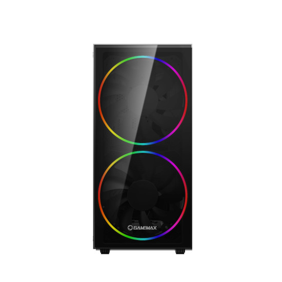 Кутия за компютър Gamemax Case EATX - Black Hole - Addressable RGB