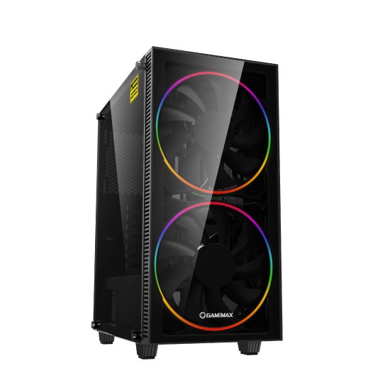 Кутия за компютър Gamemax Case EATX - Black Hole - Addressable RGB
