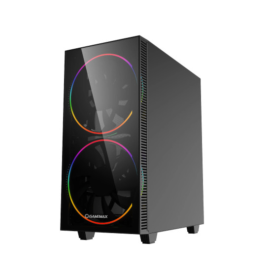 Кутия за компютър Gamemax Case EATX - Black Hole - Addressable RGB