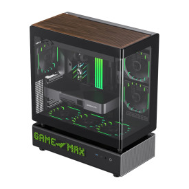 Кутия за компютър Gamemax Case ATX - N90 BG - Addressable RGB, Modular Dual-Chamber