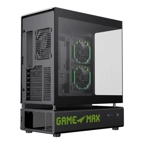 Кутия за компютър Gamemax Case ATX - N90 BG - Addressable RGB, Modular Dual-Chamber