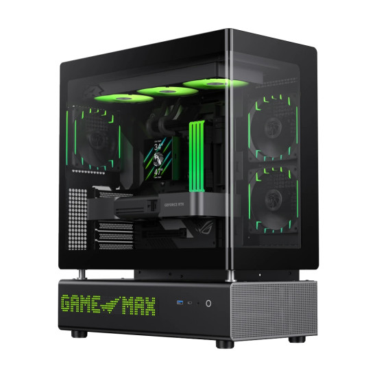 Кутия за компютър Gamemax Case ATX - N90 BG - Addressable RGB, Modular Dual-Chamber