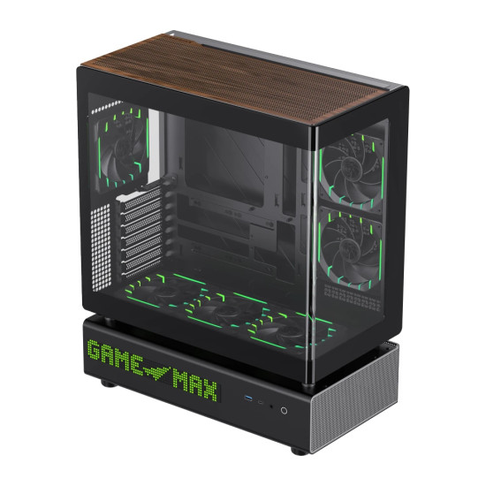 Кутия за компютър Gamemax Case ATX - N90 BG - Addressable RGB, Modular Dual-Chamber