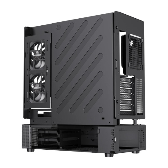 Кутия за компютър Gamemax Case ATX - N90 BG - Addressable RGB, Modular Dual-Chamber