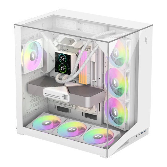 Кутия за компютър Gamemax Case ATX - NEX C56 VC WH