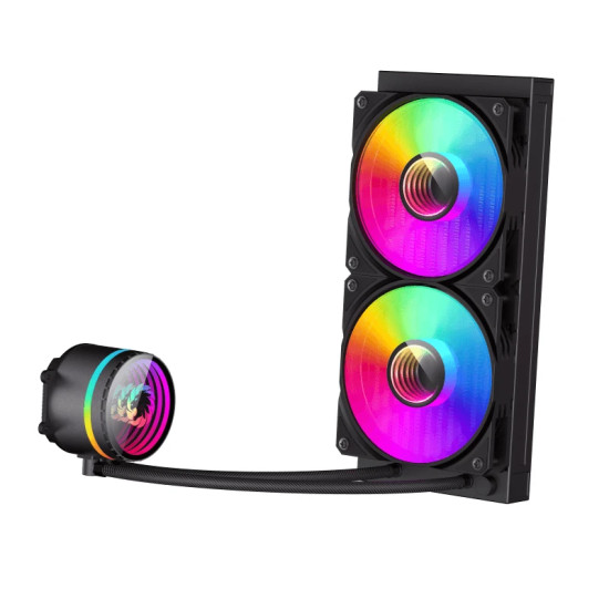 Водно охлаждане GameMax IceBurg 240 Digital, 240 mm, ARGB, 245W TDP, Black