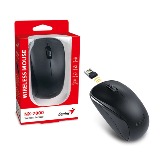 Безжична мишка Genius Wireless Mouse - NX-7000 Black - 2.4GHz