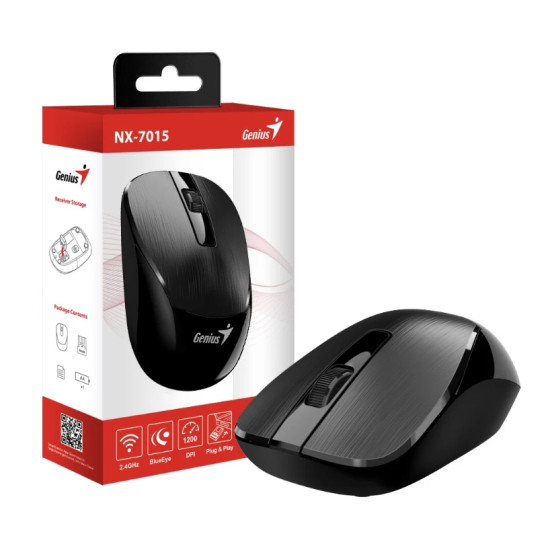 Безжична мишка Genius Wireless Mouse NX-7015 - 2.4G, Black