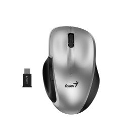 Безжина мишка Genius Mouse Wireless Silent - Ergo 8200S Silver - Silent, 2.4GHz, USB-C receiver