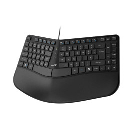 Клавиатура Genius Ergo KB-700, Ergonomic, USB, Split Wave Design, With Palm Rest, Black