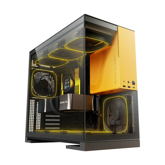 Кутия за компютър Geometric Future Case EATX - Model 5 Black/Yellow