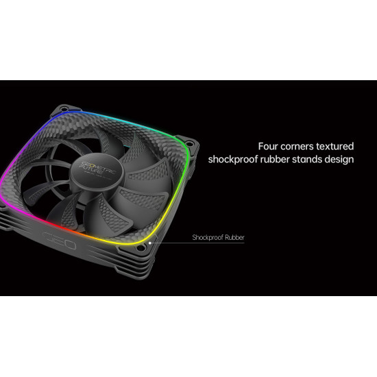 Вентилатор Geometric Future Squama 2503R, REVERSE Fan, 120mm, ARGB, White
