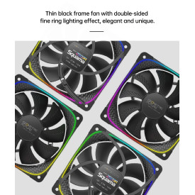Вентилатор Geometric Future Squama 2503R, REVERSE Fan, 120mm, ARGB, White
