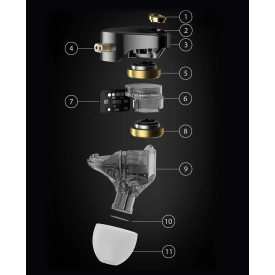 Слушалки KZ Hi-Fi In-Ear-Monitors - Castor Pro Silver Mic - Harman Edition
