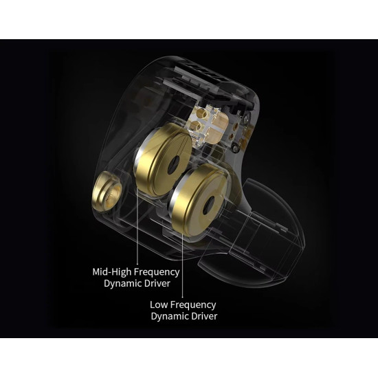 Слушалки KZ Hi-Fi In-Ear-Monitors - Castor Pro Silver Mic - Harman Edition