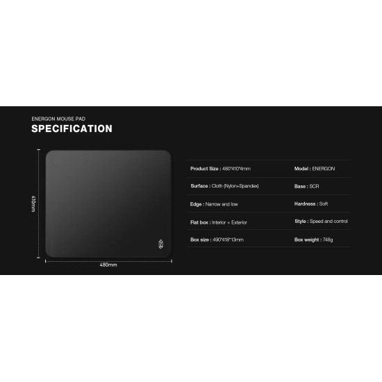 Подложка за мишка Lamzu Gaming Mousepad Energon - SCR Base, 480 x 410 mm