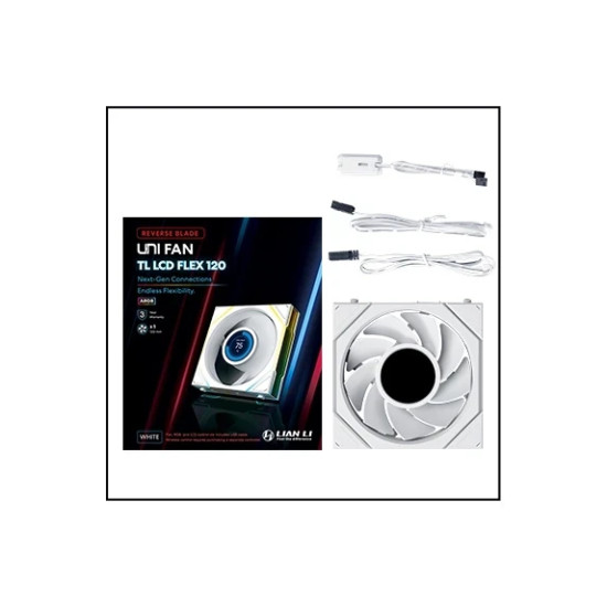 Вентилатор Lian Li Fan 120mm - UNI FAN TL LCD FLEX - White, Reverse